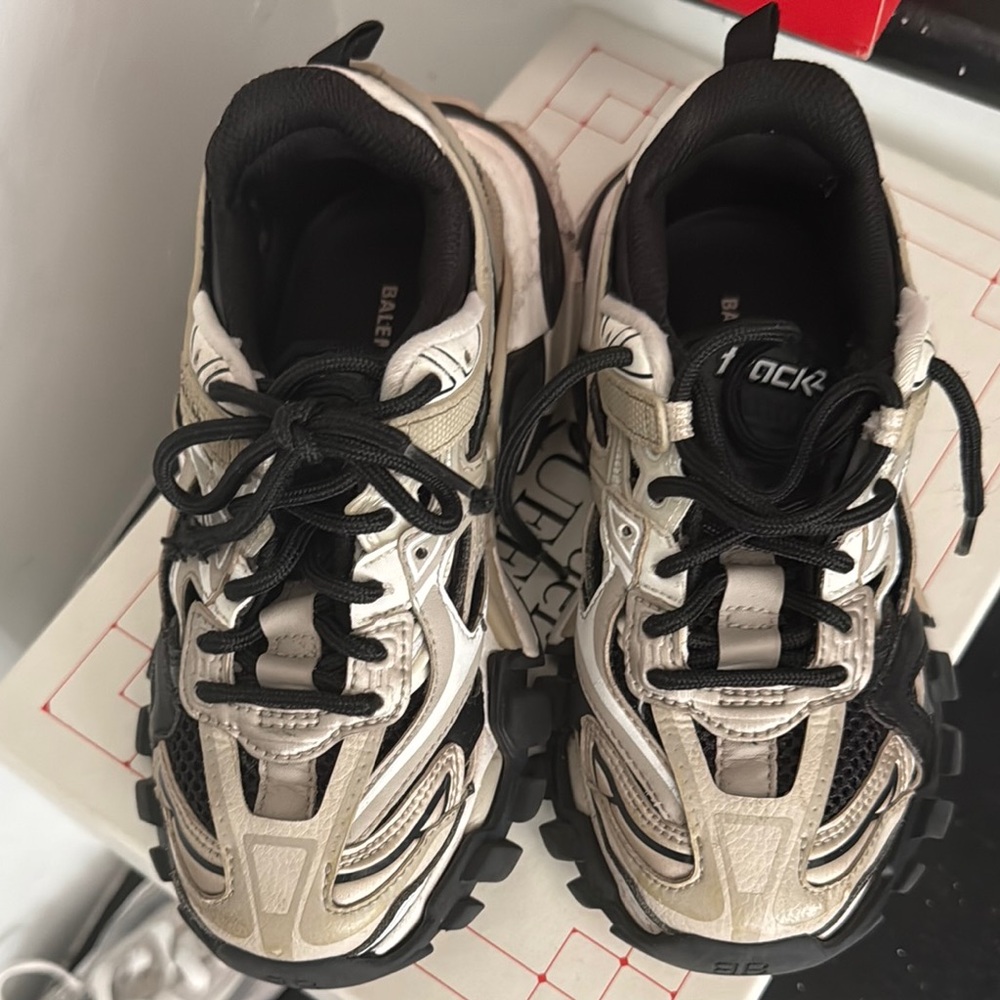 Balenciaga Kids' Sneakers - Black and Beige